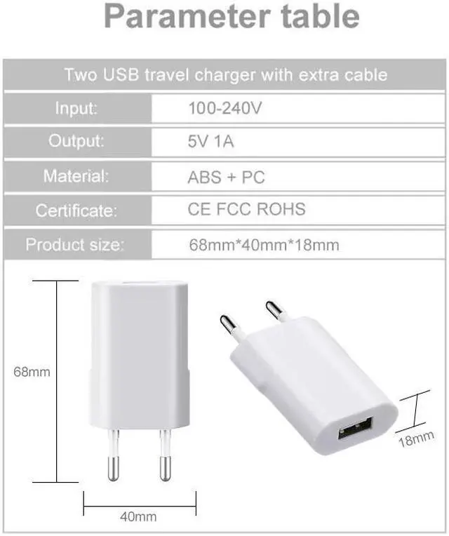Alt view image 3 of 5 - Standard 5V 1A Single USB AC Power Adapter Fast Charging for iPhone 4S 5 5S 6 6S 7 8 Plus X XS XR Phone Wall Charger