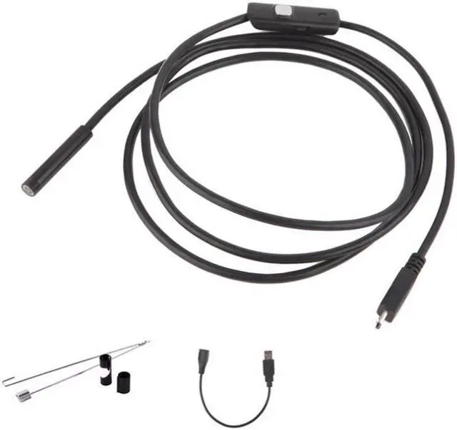 Alt view image 5 of 5 - 6 LED 7mm Lens Cable 1 1.5 2 3.5 5M Waterproof Mini USB Inspection Borescope Camera For Android Endoscope 640*480 Phone