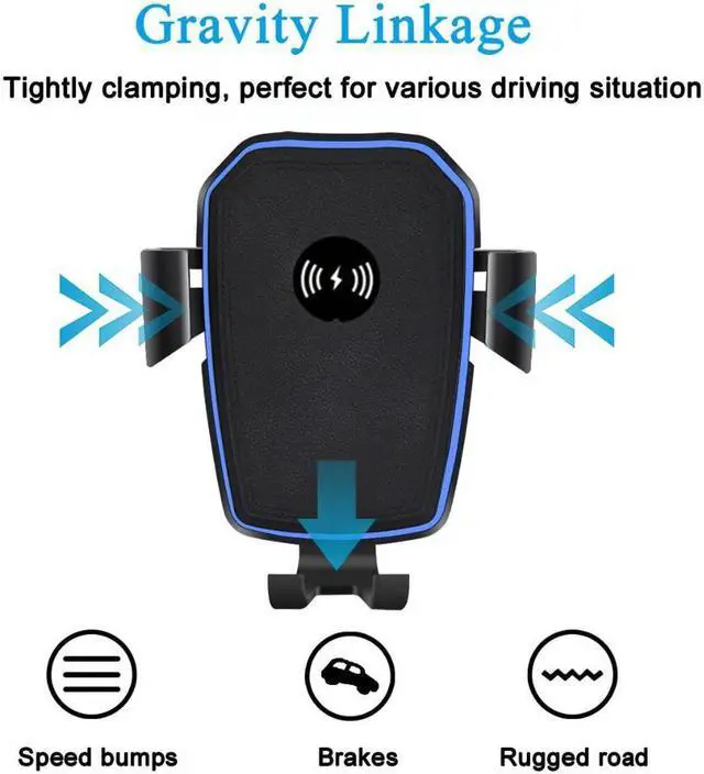 Alt view image 3 of 5 - Note 20 Car Mount Qi Wireless Charger For Samsung Galaxy Note20 Ultra Quick Charge 10W Fast Car Phone Holder Stand