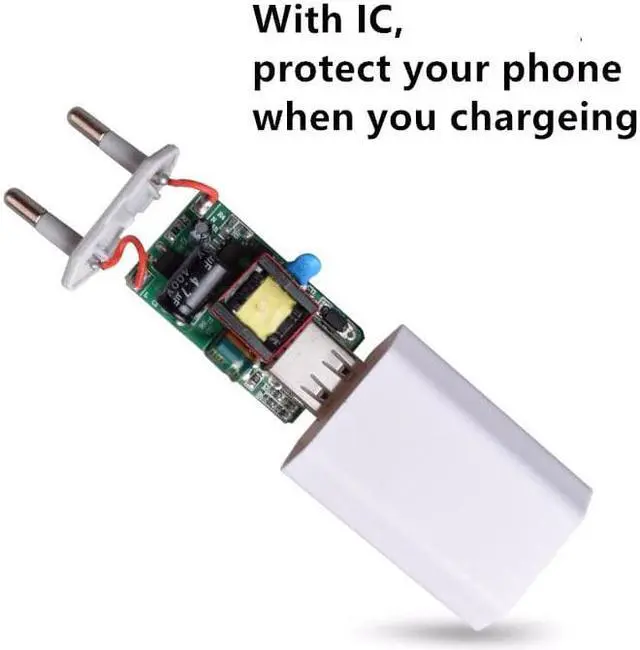 Alt view image 3 of 4 - 10PCS Lot Travel Wall Charging Charger Power Adapter USB AC EU Plug For  iPhone X XS MAX MR 8 7 6 6s 5 5S SE 5C 4 4S 3GS