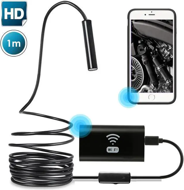 Alt view image 2 of 5 - 8mm HD wifi endocope camera Android mobile phone Waterproof Borescope Inspection Camera 6 Led Lights with sucker