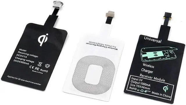 Alt view image 2 of 5 - Wireless Charger Receiver Charging Adapter Receiver Pad Coil For Lightning Dock Andriod Micro USB Type C