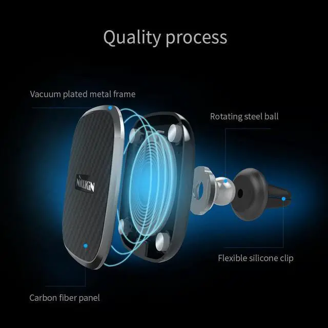 Alt view image 3 of 5 - 10W Qi Wireless Car Charger for Iphone 12 11 Pro max XS 8 Holder Air Vent Mount for  Note 20 S20 S9 Plus for Mi 9