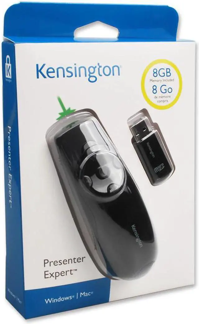 Alt view image 4 of 5 - Wireless Presenter Remote Green Laser Pen Presenter with Air Mouse Cursor Control 8GB Memory for PPT Keynote K72427