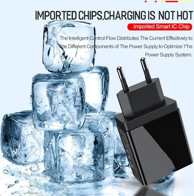 Alt view image 5 of 5 - 60W Quick Charge 3.0 4.0 USB Phone Charger Wall 4 Port 5V 3.1A Fast Charging Adapter For iPhone X 7  A50  Charger