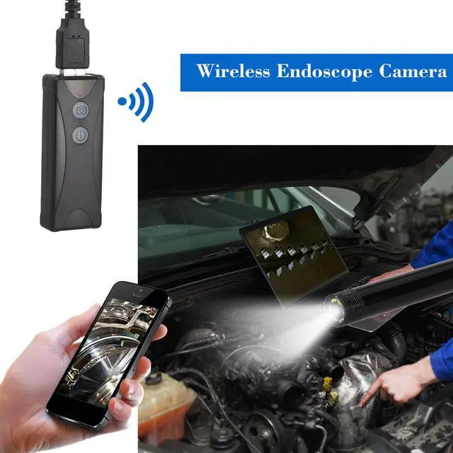 Alt view image 2 of 5 - 7mm 2.0MP Endoscope Camera WiFi Wireless Borescope Inspection Waterproof Inspection Snake Camera for Android iOS Phone Tablet PC