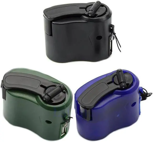 Alt view image 3 of 5 - 1pcs Mobile Phone Chargers USB Emergency Hand Crank Dynamo Charger Outdoor Portable Camping Travel Essential