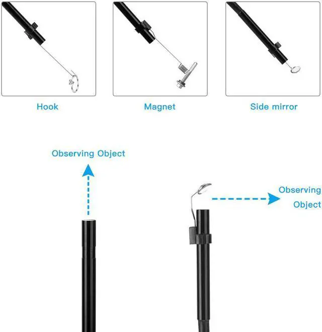 Alt view image 4 of 5 - F220 WIFI Endoscope Camera IP67 Waterproof Hard Cable Inspection Cameras 5.5mm 6 LED Endoscope Borescope for IOS Android