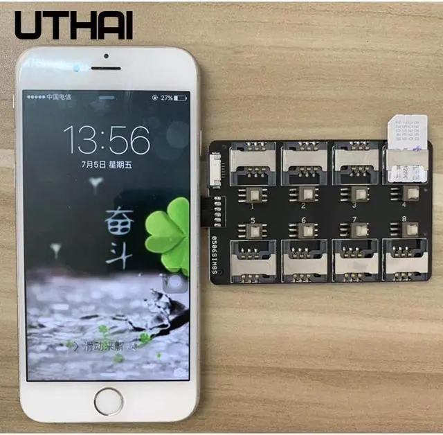 Alt view image 4 of 5 - T13 12-Card Slot SIM Card Adapter Multi SIM Card Reader For iPhone Android Mini SIM Nano Sim Card Free Restart Switcher