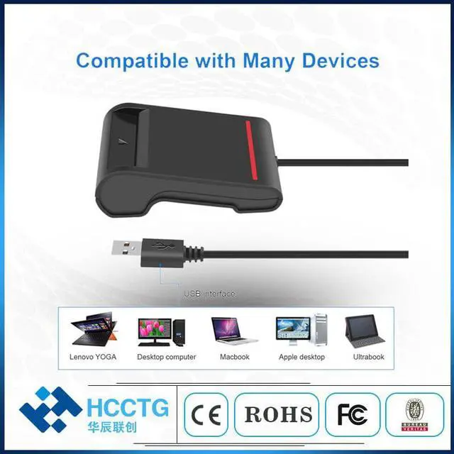 Alt view image 3 of 5 - ABS Contact ISO 7816 PC SC Compliant USB Smart Card Reader DCR30