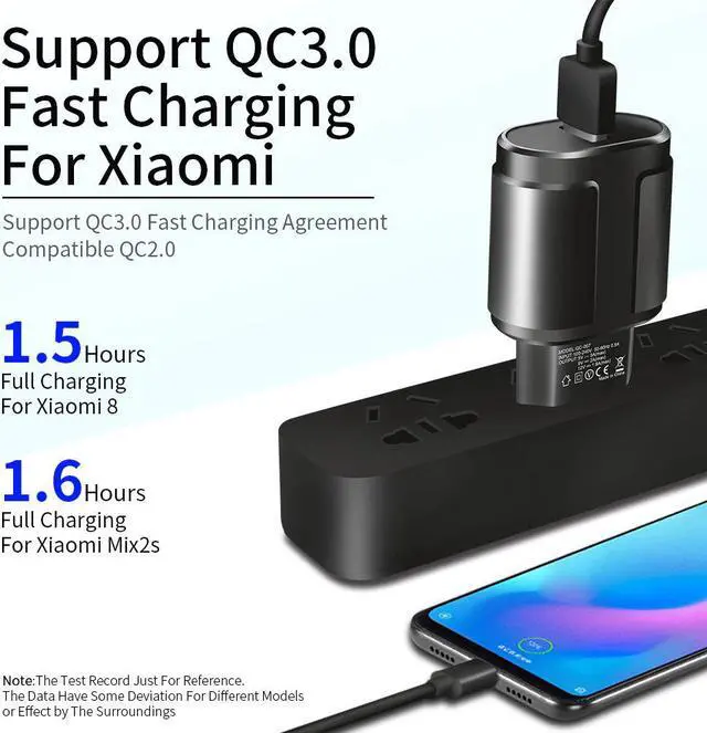 Alt view image 5 of 5 - Quick Charge 3.0 Fast Mobile Phone Charger EU Plug Wall USB Charger Adapter for iPhone 6 7 8 X MAX QC3.0 for Samsung Xiaomi