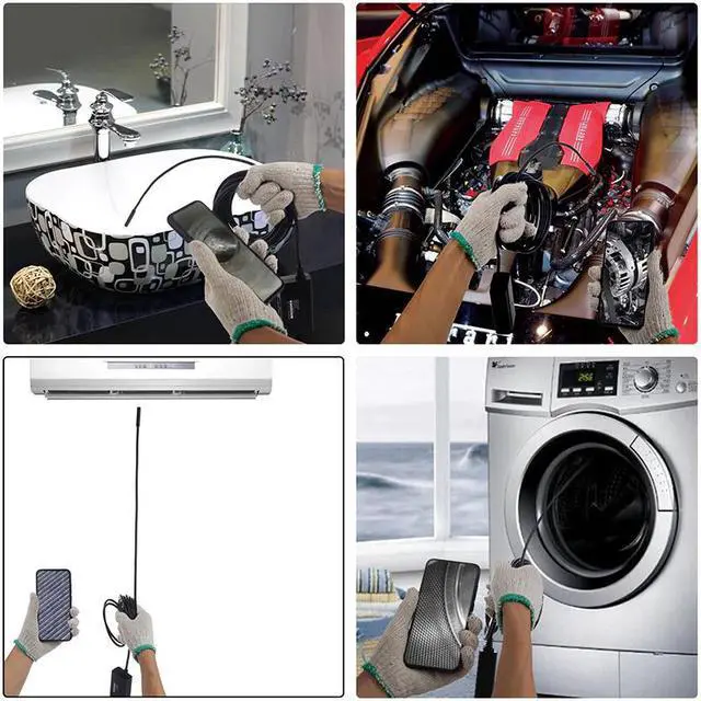 Alt view image 5 of 5 - 5MP Wireless Endoscope HD WiFi Borescope Waterproof Snake Inspection Camera With Rechargeable 2600mAh Battery For IOS/Android