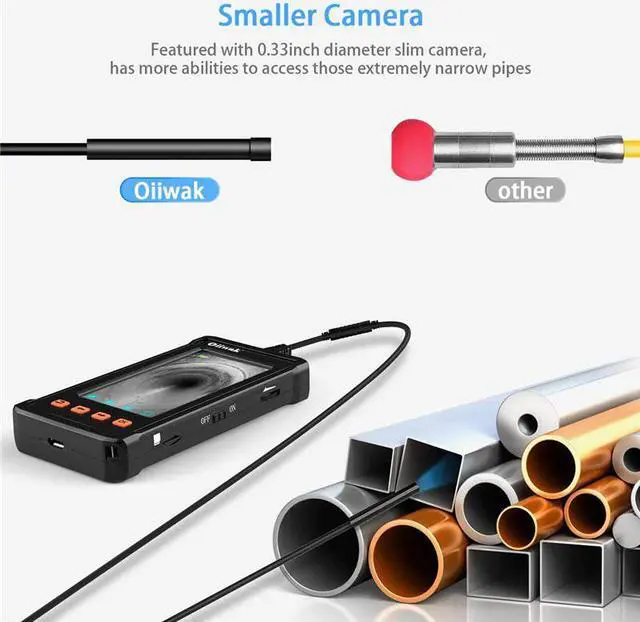 Alt view image 4 of 5 - 4.3inch LCD Screen Industrial Endoscope Inspection Camera Waterproof IP68 Snake Camera for Industrial Sewer Borescope