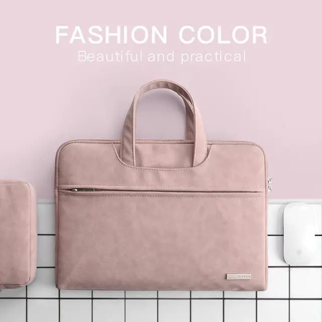 Alt view image 2 of 5 - Bag women Notebook Carrying Case Briefcase for Macbook Air 13.3 14 15.6 inch men Handbags shoulder pro 13 case Mouse Bag