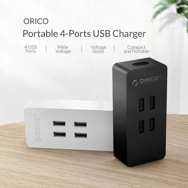 Alt view image 2 of 5 - 4 Port 20W Max USB Charger Mini Desktop Charging Dock Station 5V2.4A Desktop Charger for Mobile Phone Tablet