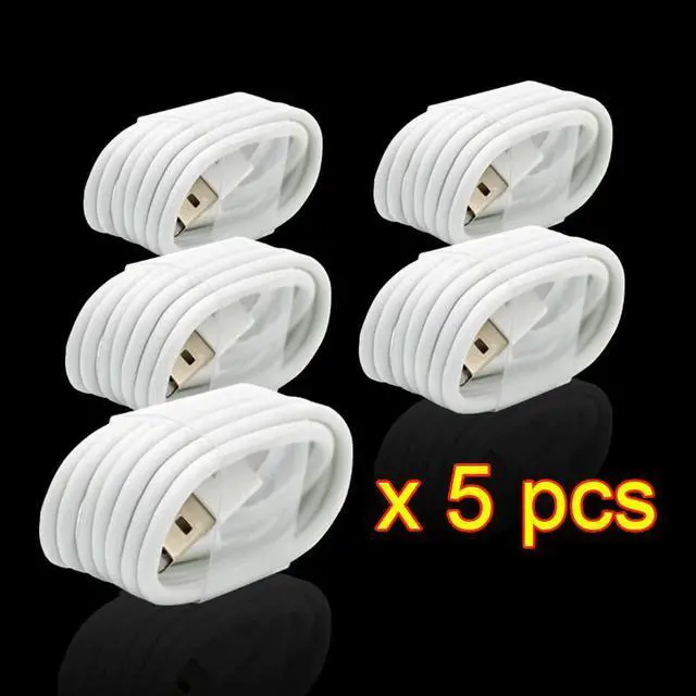 Alt view image 4 of 5 - 5PCS/Lot White Color EU Plug Wall AC USB Charger For iPhone 8 Pin Charging Cable + Charger Adapter For Apple iPhone 7 6 6S 5S 5