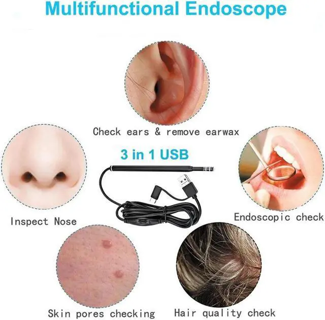 Alt view image 5 of 7 - 7.0mm Endoscope Camera HD Mini USB Endoscope 6 LED 1M 3.5M 5M 10M Cable Waterproof Inspection Borescope for Android PC Soft Wire