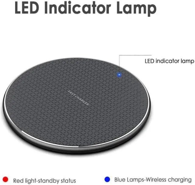 Alt view image 3 of 5 - 10W/7.5W/5W Wireless Charger Fast Charging Phone Charger For IPhone 11 X XR XS Max  S10 9  Wireless USB Charger