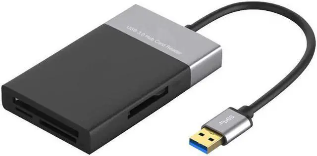 Main image of 6 In 1 Multi Memory Card Reader USB 3.0 2 Port HUB Adapter for XQD CF TF MicroSD Compact Flash USB3.0 Card Reader PC High Speed