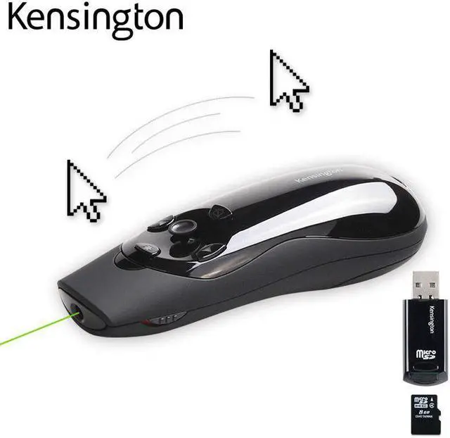 Main image of Wireless Presenter Remote Green Laser Pen Presenter with Air Mouse Cursor Control 8GB Memory for PPT Keynote K72427