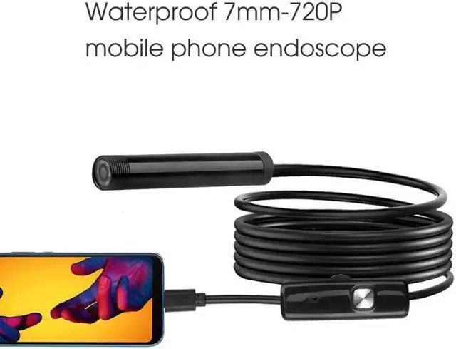 Alt view image 4 of 5 - 7mm Lens Endoscope HD 480P USB OTG Snake Endoscope Waterproof Inspection Pipe Camera Borescope For Android Phone PC