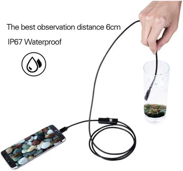 Alt view image 5 of 5 - 7MM Endoscope Camera Flexible USB Mini Camcorders IP67 Waterproof 6 LEDS Borescope Inspection Camera For Android PC Laptop