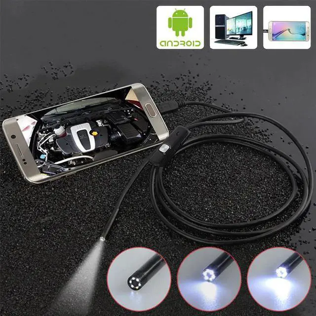 Alt view image 2 of 5 - 5.5mm 7mm 1M 2M 5M 3.5M USB Cable Waterproof 6LED Android Endoscope 1/9 CMOS Mini USB Endoscope Inspection Camera Borescope