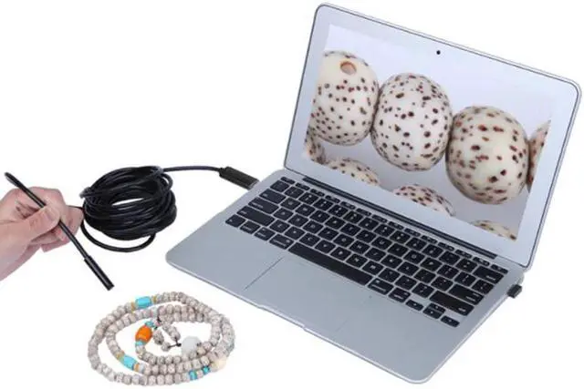 Alt view image 5 of 5 - 7mm Endoscope Camera Flexible IP67 Waterproof Inspection Borescope Camera for Android PC Notebook 6LEDs Adjustable