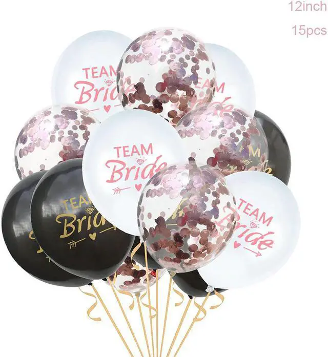 Alt view image 5 of 5 - Said Yes Confetti Balloon Mr Mrs Wedding Balloons Air Just Married Bachelorette Party Decorations Team Bridal Shower Favors