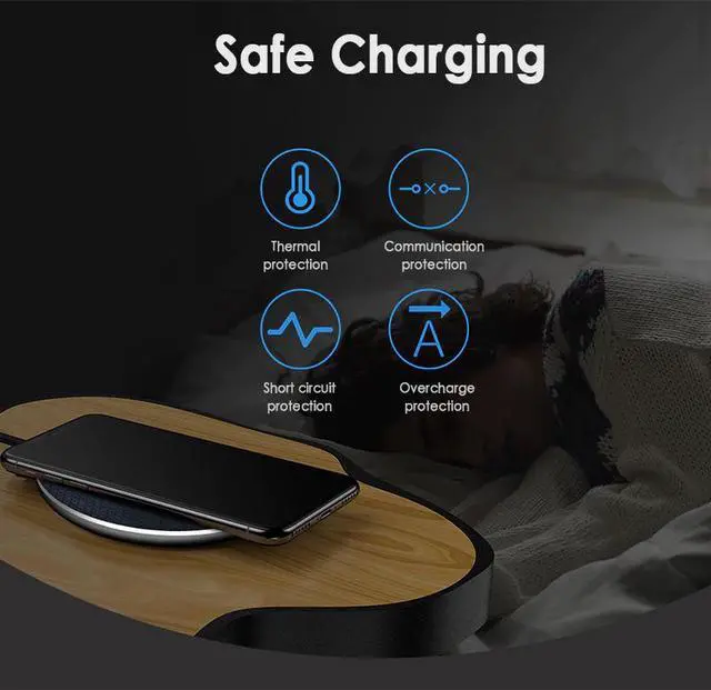 Alt view image 4 of 5 - 10W Qi Wireless Charger For IPhone 11 Pro Xs Max X Xr 8 Induction Fast Wireless Charging Pad For  S20 S9 S10  Mi 9