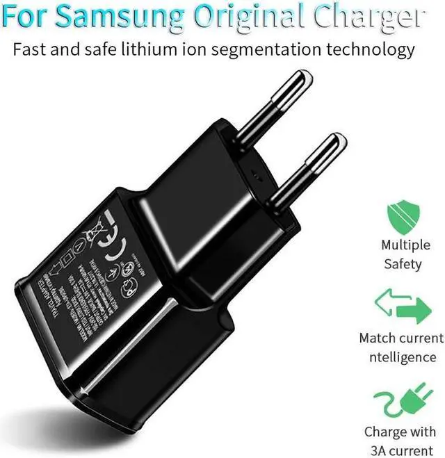 Alt view image 2 of 5 - for   EU US Travel Adapter 5V 3A Fast Charge Micro USB Cable For Galaxy S7 S6 Edge J5 J7 A5 A7 2016 Note 5