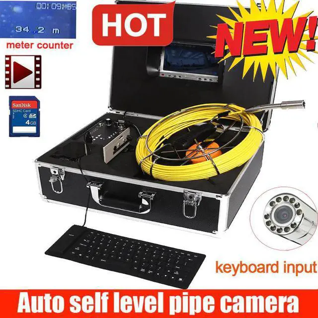 Alt view image 2 of 3 - 512hz sonde endoscope inspection camera 512hz locator keyboard dvr stainless steel camera with 512hz locator receiver