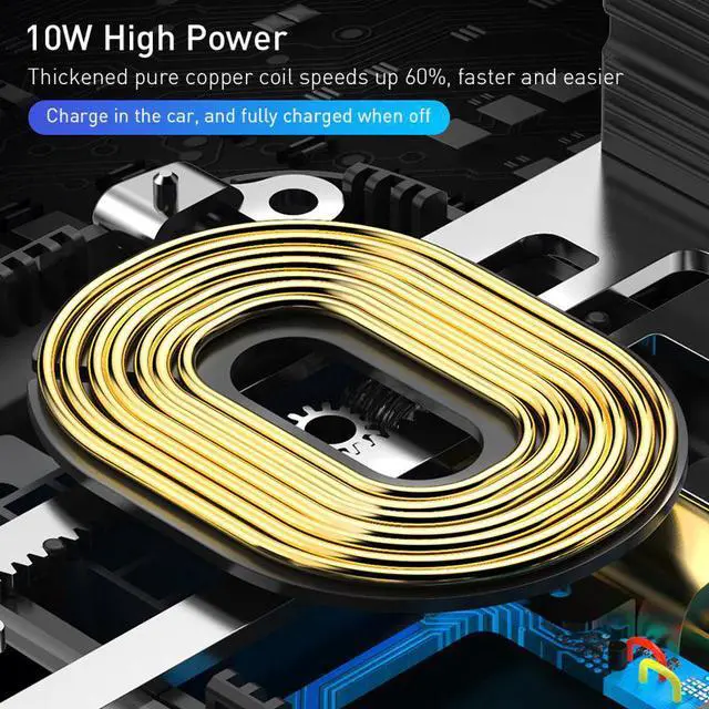 Alt view image 5 of 5 - 15W Wireless Car Charger Qi Wireless Charger in Car Air Vent Mount Holder Infrared Sensor Wireless Charging Phone Holder