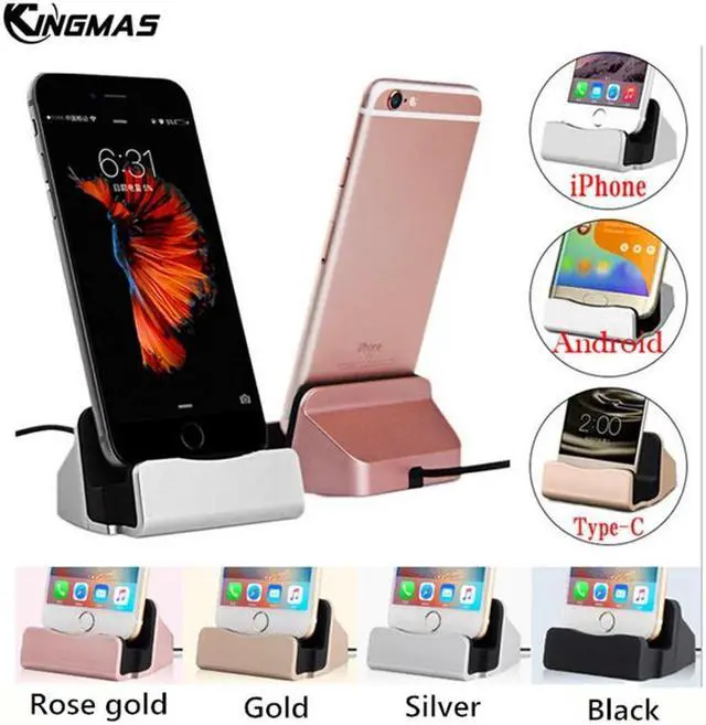 Main image of USB Cable Cradle Charger Base for  Android Type C  S9  Stand Charging Holder Dock Station For iPhone X 8 7 6
