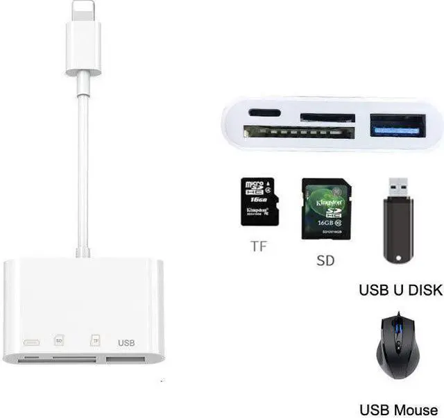 Main image of 13 Phone SD TF Memory Card Reader USB Mouse U Flash Disk Drive OTG Adapter for IPhone 11 Pro X XS MAX XR 6 7 8 Plus IPad