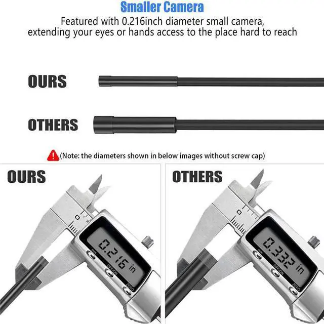 Alt view image 7 of 7 - WIFI Endoscope Inspection Camera Wireless Borescope Endoscope Camera Hard Cable WIFI Endoscope for Android/IOS SmartPhone