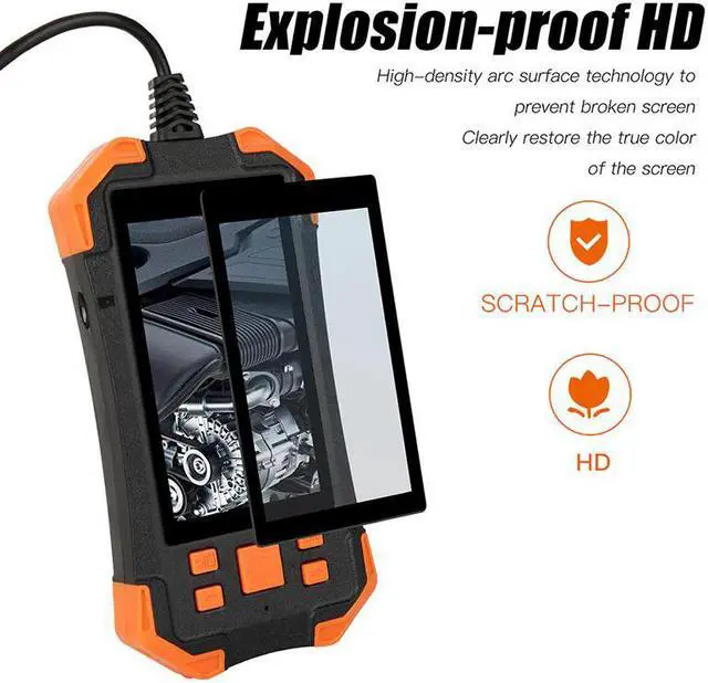 Alt view image 4 of 5 - 2.0MP Handheld Inspection Camera IP67 Waterproof Probe Semi-Rigid Snake Camera 5.5mm 1080P HD 4.3"LCD Digital Inspection Camera
