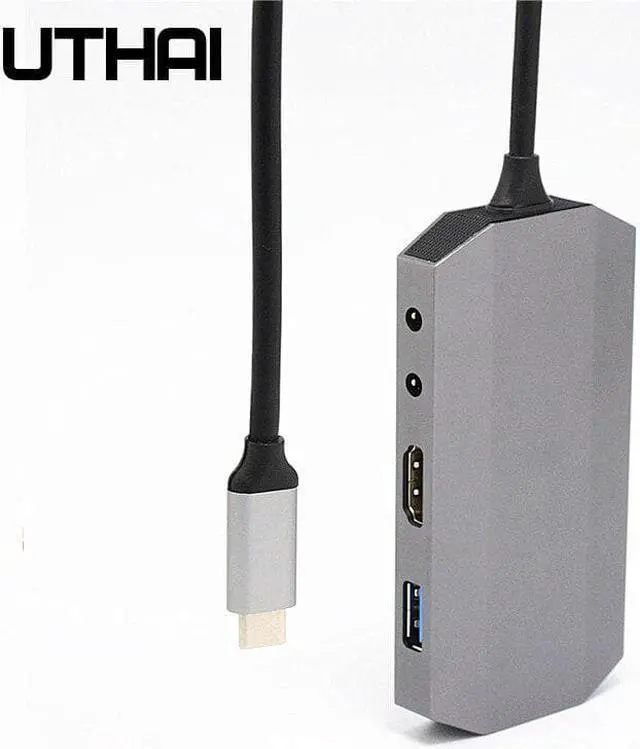 Alt view image 5 of 5 - J10 Type-C 9in1 HUB Multi USB3.0 Adapter Dock for MacBook Pro Accessories Type-c 3.1 Splitter 3Port USB C Card Reader