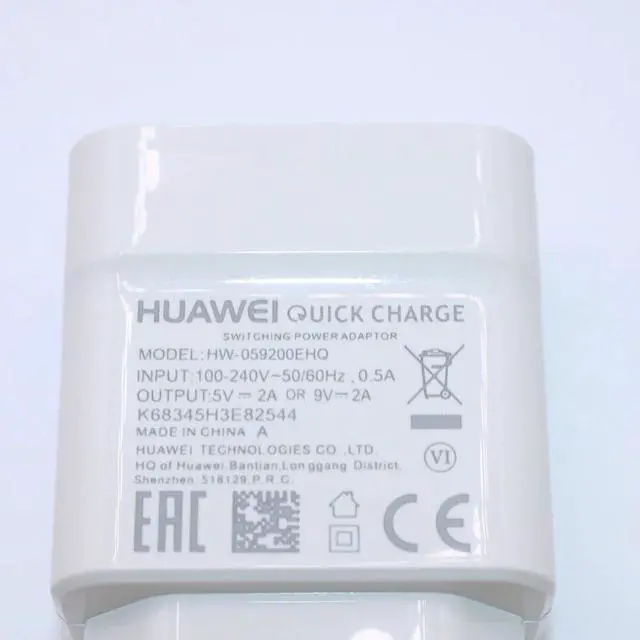 Alt view image 2 of 5 - Original  EU Fast Charger QC 2.0 Quick Charge adapter usb type c cable for   9 nova 2 3 3e 4 5e p20 lite P9 P10