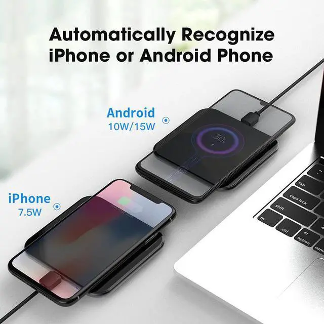 Alt view image 3 of 5 - 15W QI Quick Charging Wireless Fast Charger usb tpye c QC 3.0 Mobile phone Station For iphone  S8 galaxy s10  SIKAI