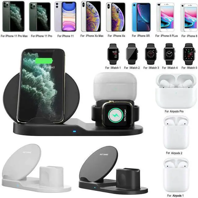 Main image of Charge 3 In 1 Wireless Charger For Iphone 11 Pro Charger Dock For  Watch 5 4  Pro Wireless Charge Stand 10W