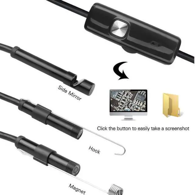Alt view image 3 of 5 - 7mm Lens Endoscope HD 480P USB OTG Snake Endoscope Waterproof Inspection Pipe Camera Borescope For Android Phone PC