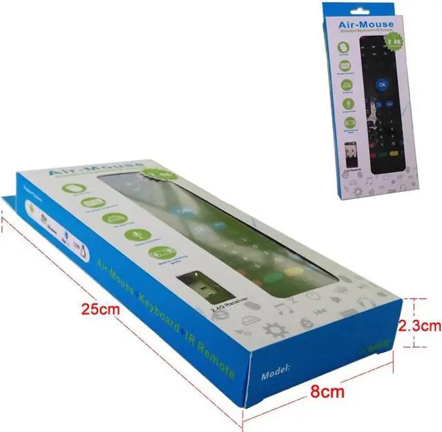 Alt view image 5 of 5 - T3 Backlight Mic 2.4G Fly Air Mouse with Microphone Mini Keyboard IR Learning Wireless Remote Control Gamepad Backlit