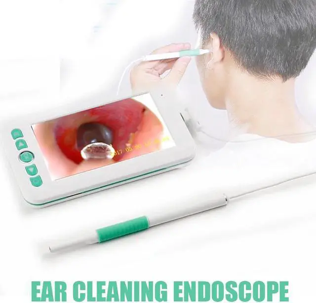Alt view image 2 of 5 - 4.3 Inch Display family Healthcare Otoscope Nose Ear Inspection Scope 1080P Visual Handheld Endoscope Camera Oral Cavity Tester