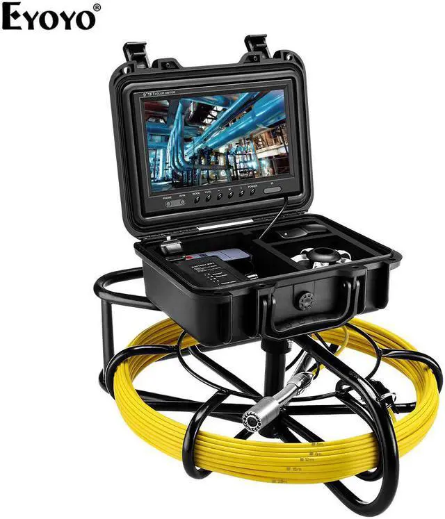 Main image of 9600A 9" 20M Pipeline Endoscope Inspection Camera Underwater Industrial Pipe Sewer Drain Wall Video Camera