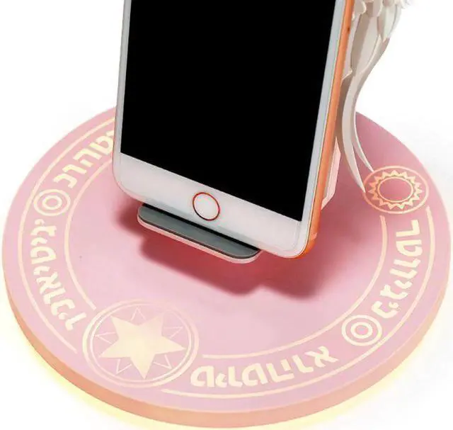 Alt view image 5 of 5 - 2020 Universal LED Qi Wireless Charger Dock 10W Angel Wings Fast Charger for Cellphone Mobile 16x16x17cm