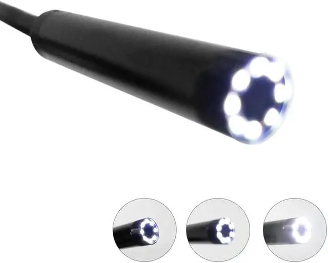 Alt view image 3 of 5 - Endoscope Camera 3in1 Mini Waterproof Hard Cable Inspection Camera 8mm USB Endoscope Borescope IOS Endoscope For Iphone