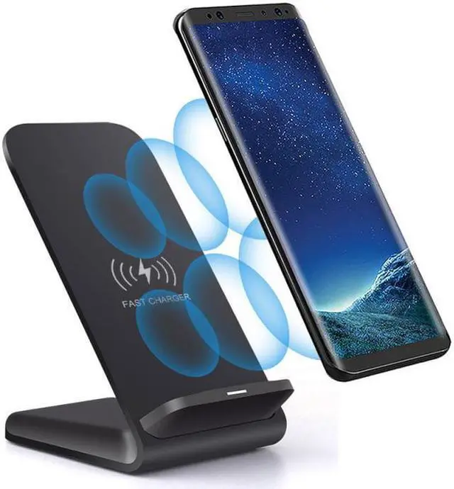 Alt view image 4 of 5 - 15W Fast Qi Wireless Charger Stand Dock Mobile Phone Chargers For Samsung Galaxy S20 + iPhone 11 XS