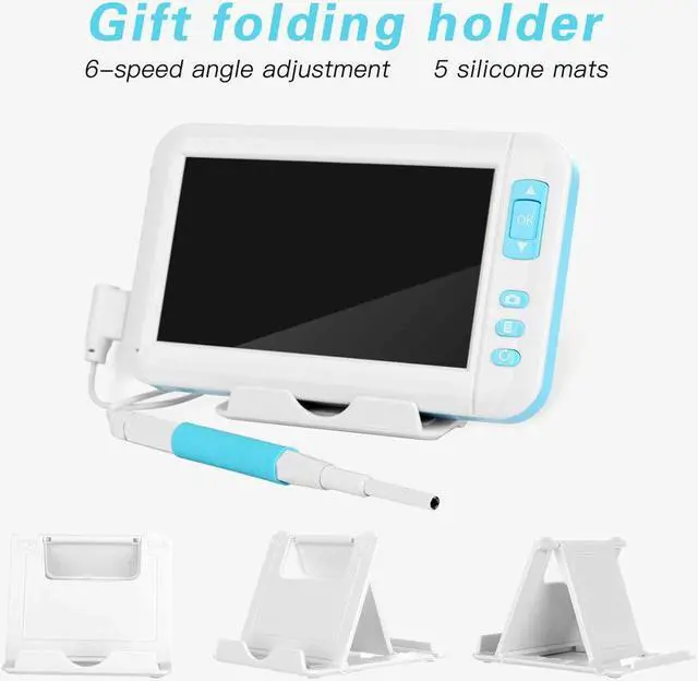 Alt view image 3 of 5 - 3.9MM Video Otoscope Camera 1080p Ear Inspect Earwax Camera Digital Endoscope Cleaning Tool 4.3 Inch Screen HD Display