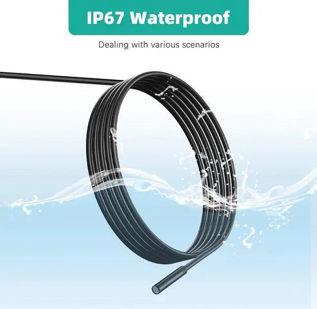 Alt view image 5 of 5 - WIFI Endoscope HD1200P Wifi borescope Inspection Camera Semi-rigid cable IP67 Waterproof 2.0MP 8psc LED For Android and iOS